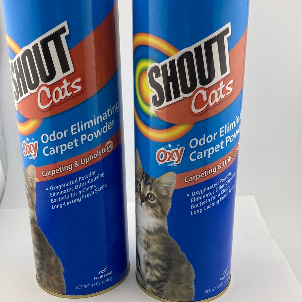 2) Shout Cats Oxy Odor Eliminating Carpet Powder Fresh Scent 18oz